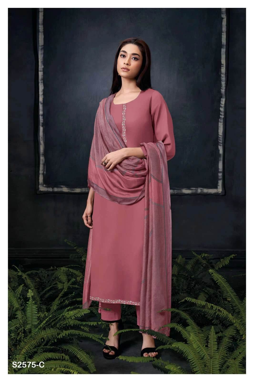 Ganga Bharvi 2575 Premium Cotton Silk Wholesale Fancy Salwar Suit Catalog — Wholesale Salwar Suits, Ganga wholesale from Surat — view 2